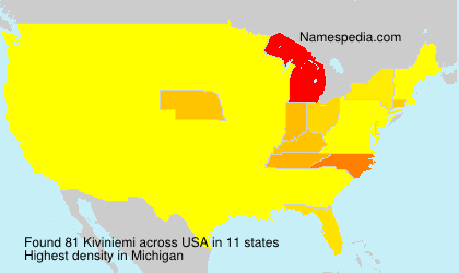 Surname Kiviniemi in USA Surname Kiviniemi in USA