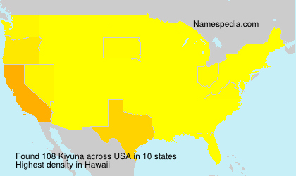 Surname Kiyuna in USA