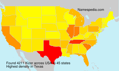 Surname Kizer in USA Surname Kizer in USA