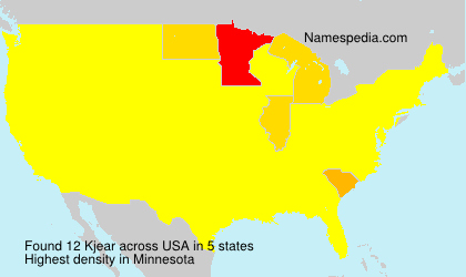 Surname Kjear in USA