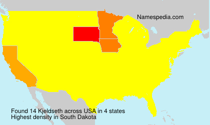 Surname Kjeldseth in USA