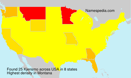 Surname Kjensmo in USA Surname Kjensmo in USA