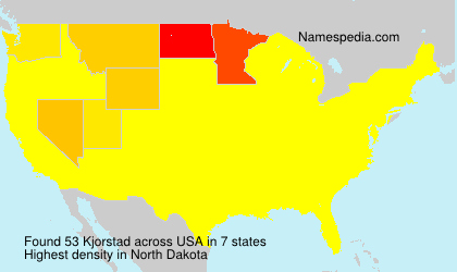 Surname Kjorstad in USA Surname Kjorstad in USA