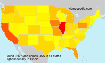 Surname Klaas in USA Surname Klaas in USA
