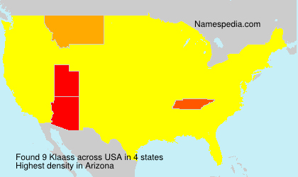 Surname Klaass in USA Surname Klaass in USA