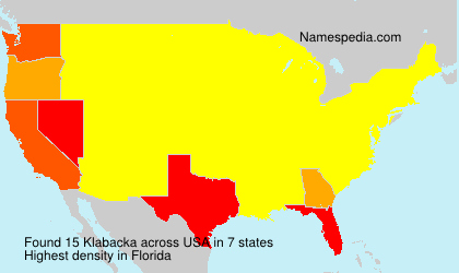 Surname Klabacka in USA Surname Klabacka in USA