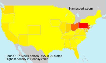 Surname Klacik in USA Surname Klacik in USA