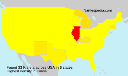 Surname Klafeta in USA Surname Klafeta in USA
