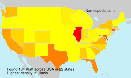 Surname Klaff in USA Surname Klaff in USA