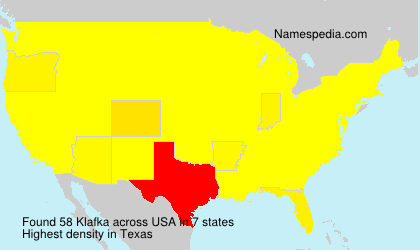 Surname Klafka in USA Surname Klafka in USA