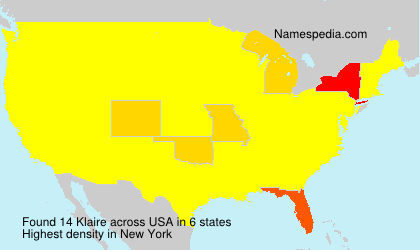 Surname Klaire in USA Surname Klaire in USA