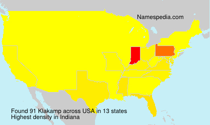 Surname Klakamp in USA Surname Klakamp in USA