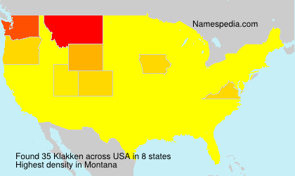 Surname Klakken in USA Surname Klakken in USA