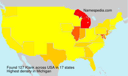 Surname Klank in USA Surname Klank in USA