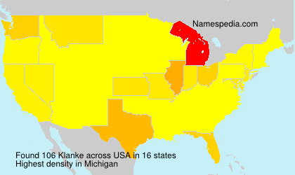 Surname Klanke in USA Surname Klanke in USA