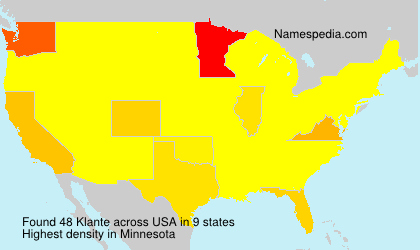 Surname Klante in USA Surname Klante in USA