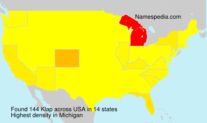 Surname Klap in USA Surname Klap in USA