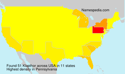 Surname Klapthor in USA Surname Klapthor in USA