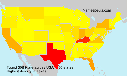Surname Klare in USA Surname Klare in USA