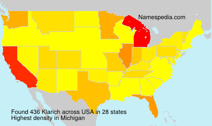 Surname Klarich in USA Surname Klarich in USA
