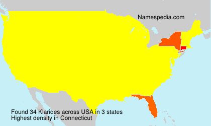 Surname Klarides in USA Surname Klarides in USA