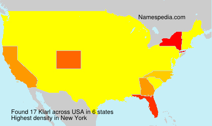 Surname Klarl in USA Surname Klarl in USA