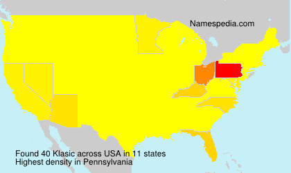 Surname Klasic in USA Surname Klasic in USA