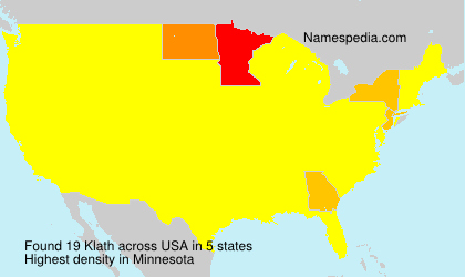 Surname Klath in USA Surname Klath in USA