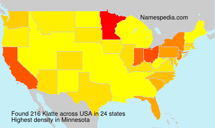 Surname Klatte in USA Surname Klatte in USA