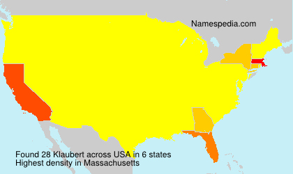 Surname Klaubert in USA Surname Klaubert in USA