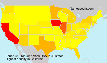 Surname Klauer in USA Surname Klauer in USA
