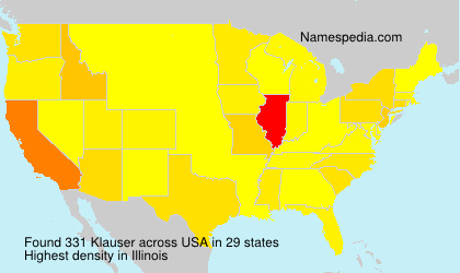 Surname Klauser in USA Surname Klauser in USA