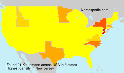Surname Klausmann in USA Surname Klausmann in USA
