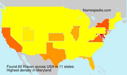 Surname Klavan in USA Surname Klavan in USA