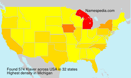 Surname Klaver in USA Surname Klaver in USA