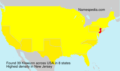 Surname Klawunn in USA Surname Klawunn in USA