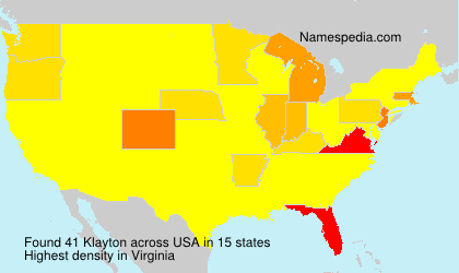 Surname Klayton in USA Surname Klayton in USA