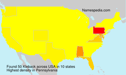 Surname Kleback in USA Surname Kleback in USA