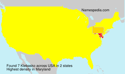 Surname Klebasko in USA Surname Klebasko in USA