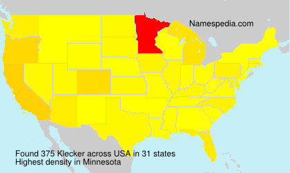 Surname Klecker in USA Surname Klecker in USA