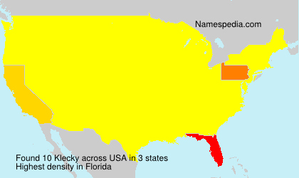Surname Klecky in USA Surname Klecky in USA