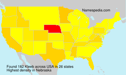 Surname Kleeb in USA Surname Kleeb in USA