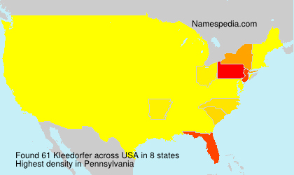 Surname Kleedorfer in USA Surname Kleedorfer in USA