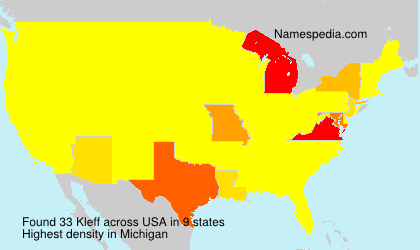 Surname Kleff in USA Surname Kleff in USA