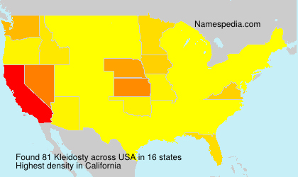 Surname Kleidosty in USA Surname Kleidosty in USA