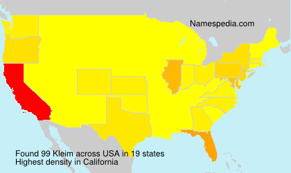 Surname Kleim in USA Surname Kleim in USA