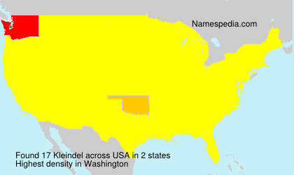 Surname Kleindel in USA Surname Kleindel in USA