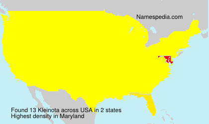 Surname Kleinota in USA Surname Kleinota in USA