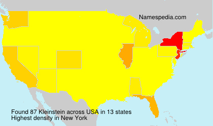 Surname Kleinstein in USA Surname Kleinstein in USA