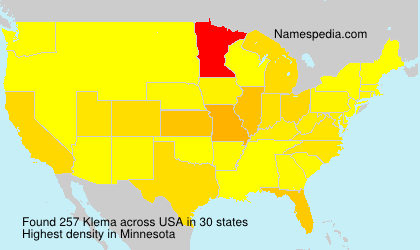 Surname Klema in USA Surname Klema in USA
